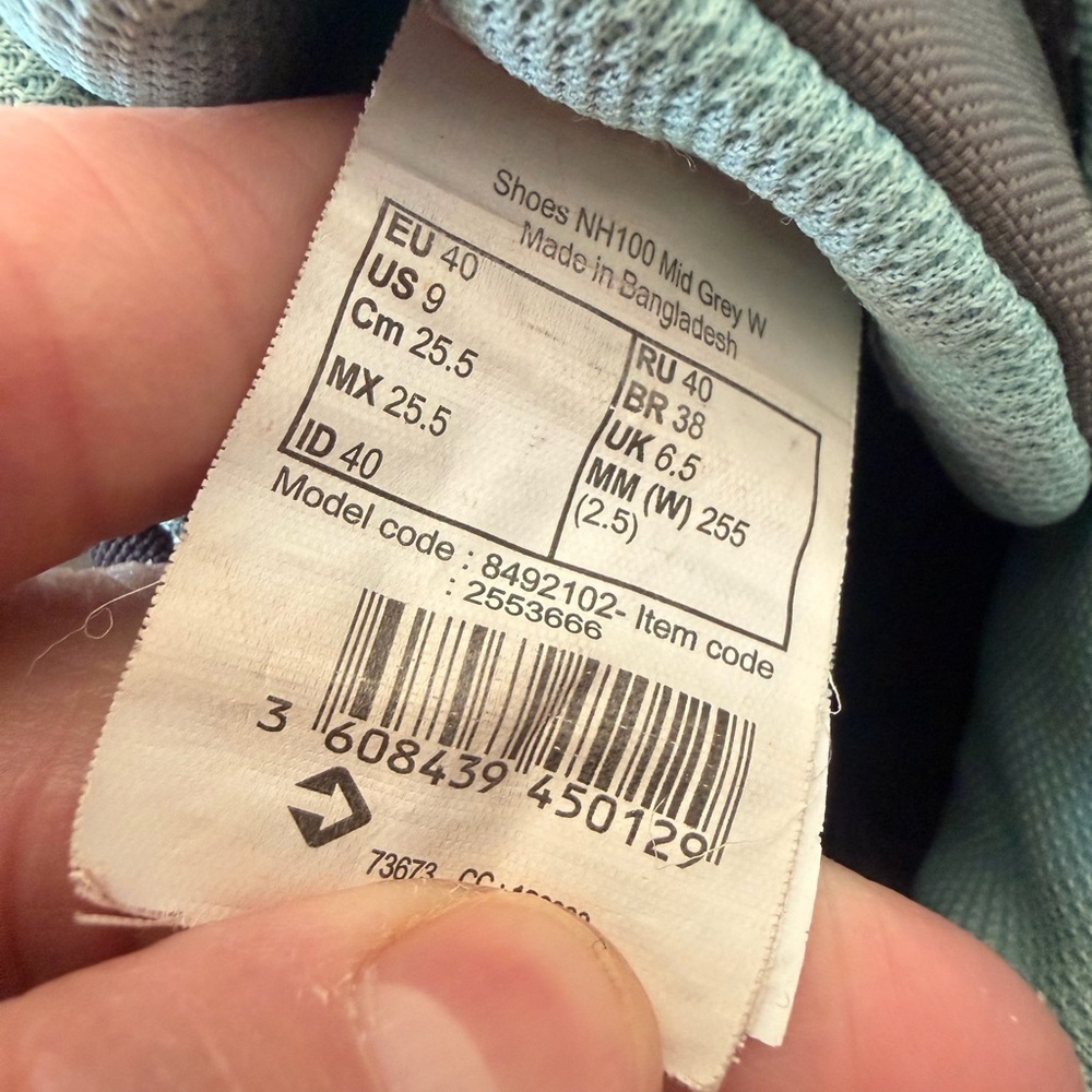 Quechua Gray and Mint Hiking Boots - Picture 6 of 10